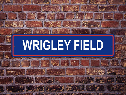 Wrigley Field Street Sign Chicago Cubs Baseball Road