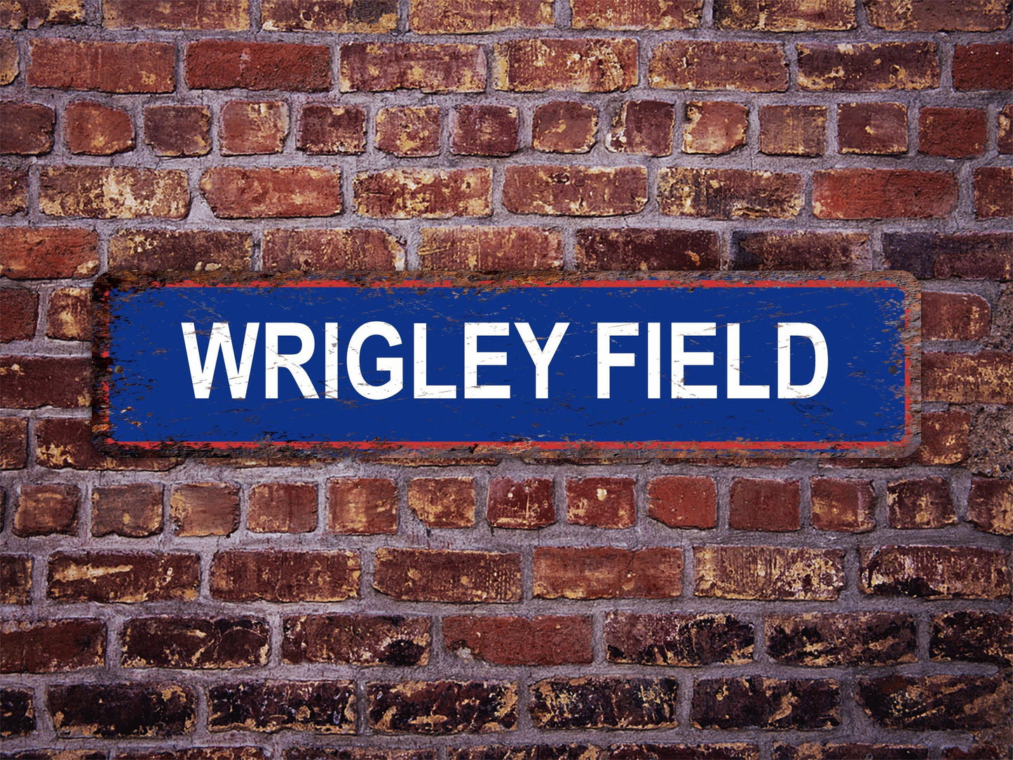 Wrigley Field Street Sign Chicago Cubs Baseball Road