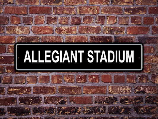 Allegiant Stadium Street Sign Las Vegas Raiders Football