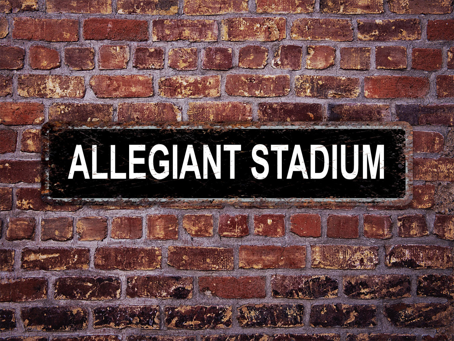 Allegiant Stadium Street Sign Las Vegas Raiders Football