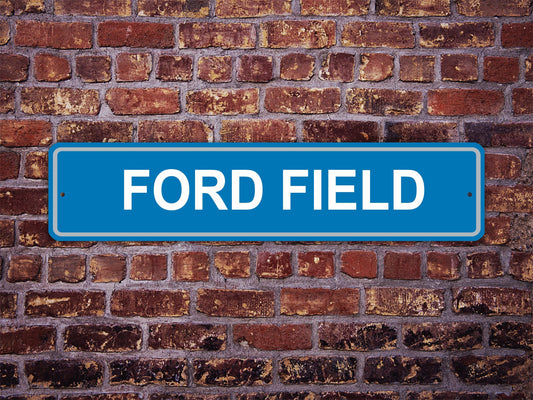 Ford Field Street Sign Detroit Lions Football