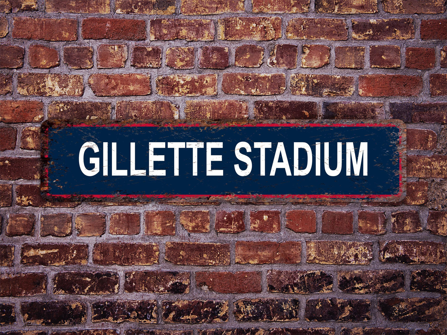 Gillette Stadium Street Sign New England Patriots Football