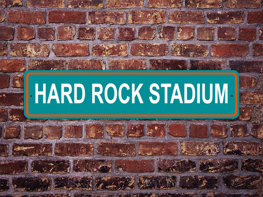 Hard Rock Stadium Street Sign Miami Dolphins Football