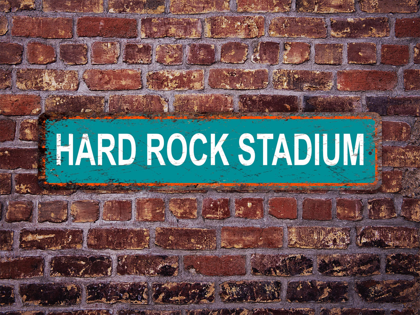 Hard Rock Stadium Street Sign Miami Dolphins Football