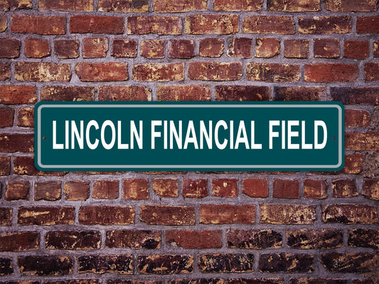 Lincoln Financial Field  Street Sign Philadelphia Eagles Football