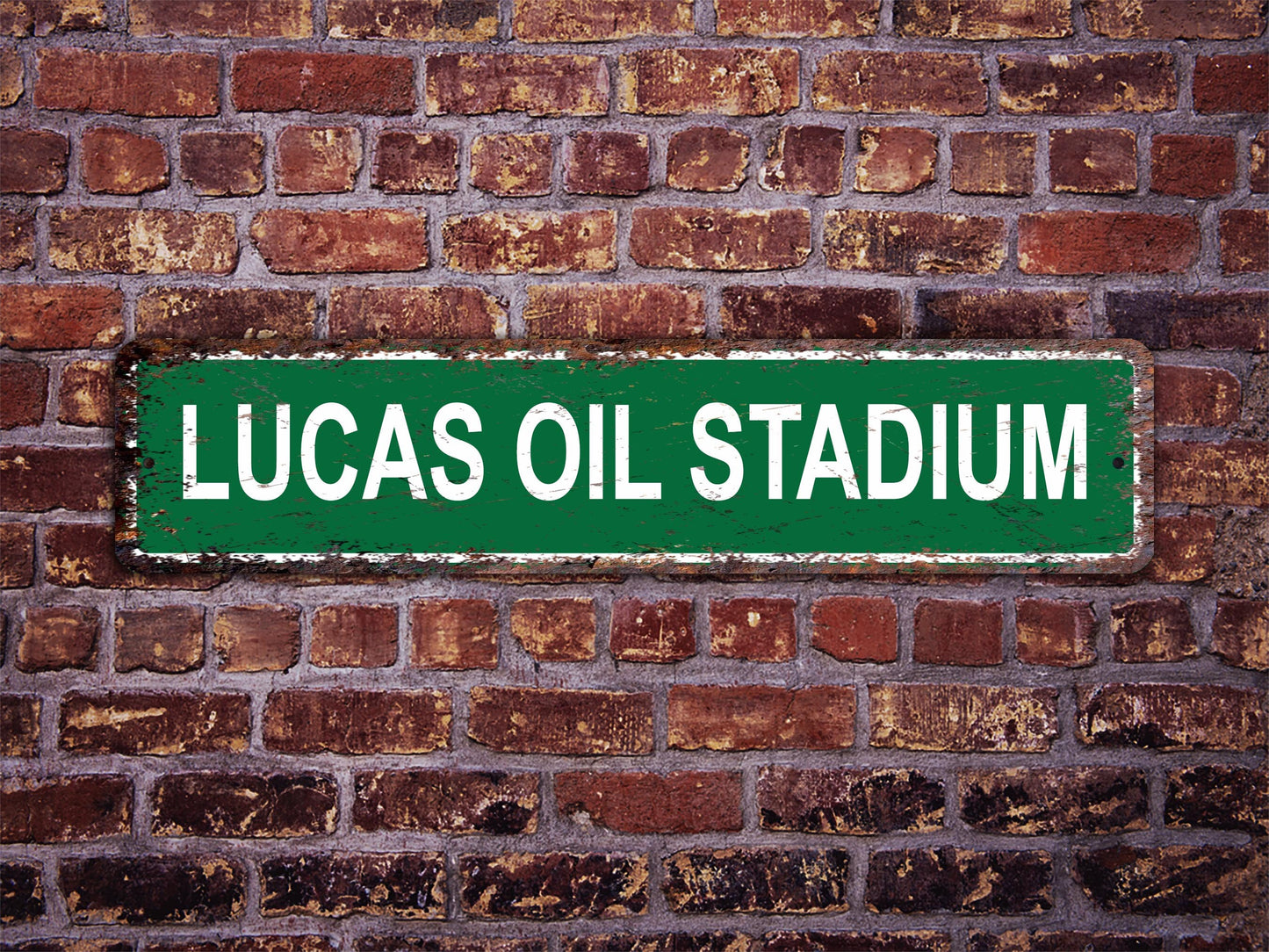 Lucas Oil Stadium Street Sign Indianapolis Colts Football