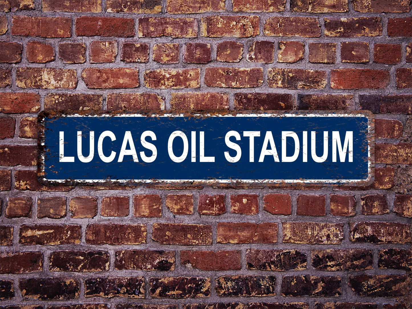 Lucas Oil Stadium Street Sign Indianapolis Colts Football