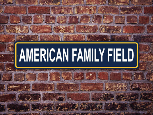 American Family Field Street Sign Milwaukee Brewers Stadium Miller Park Baseball Road