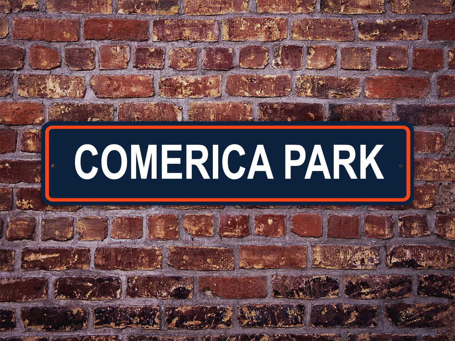 Comerica Park Street Sign Detroit Tigers Baseball Road