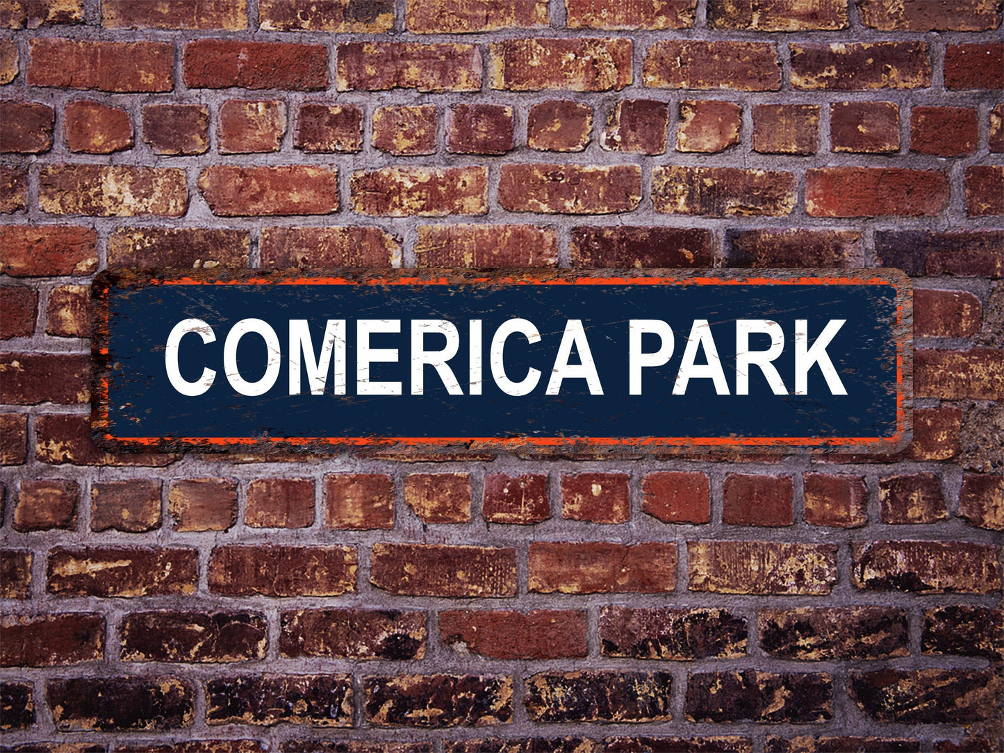 Comerica Park Street Sign Detroit Tigers Baseball Road