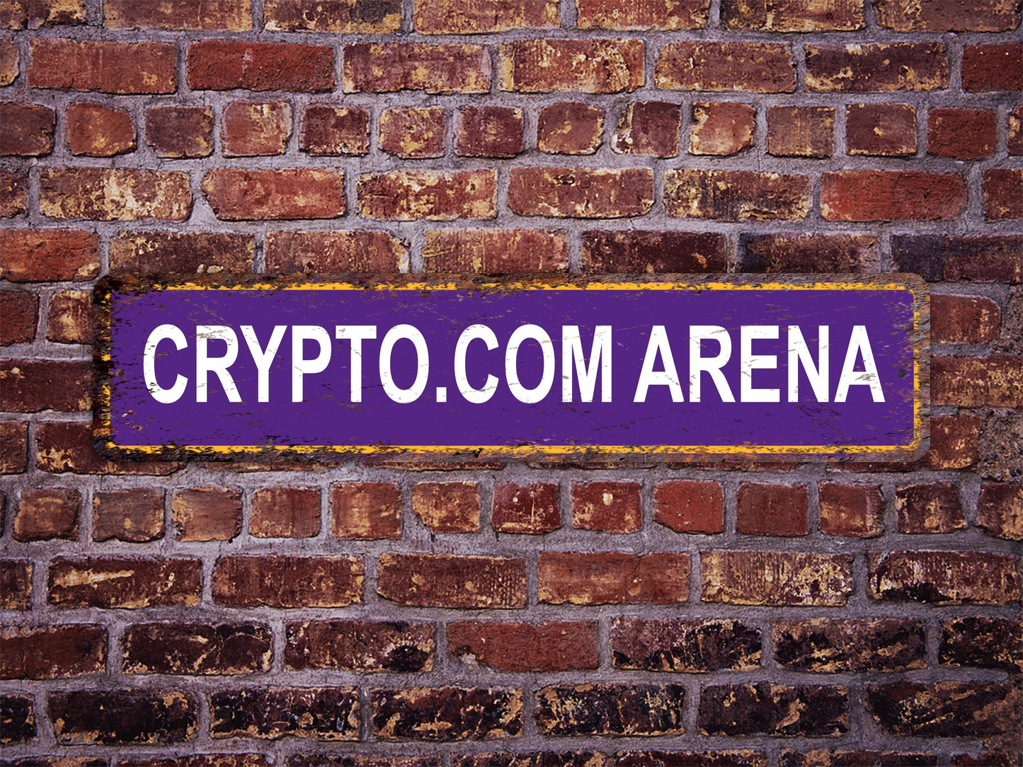 Crypto.com Arena Street Sign Los Angeles Lakers Basketball