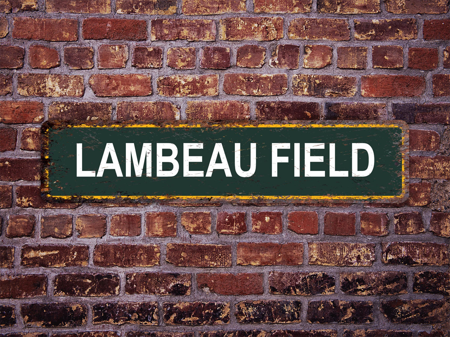 Lambeau Field Street Sign Green Bay Packers Football