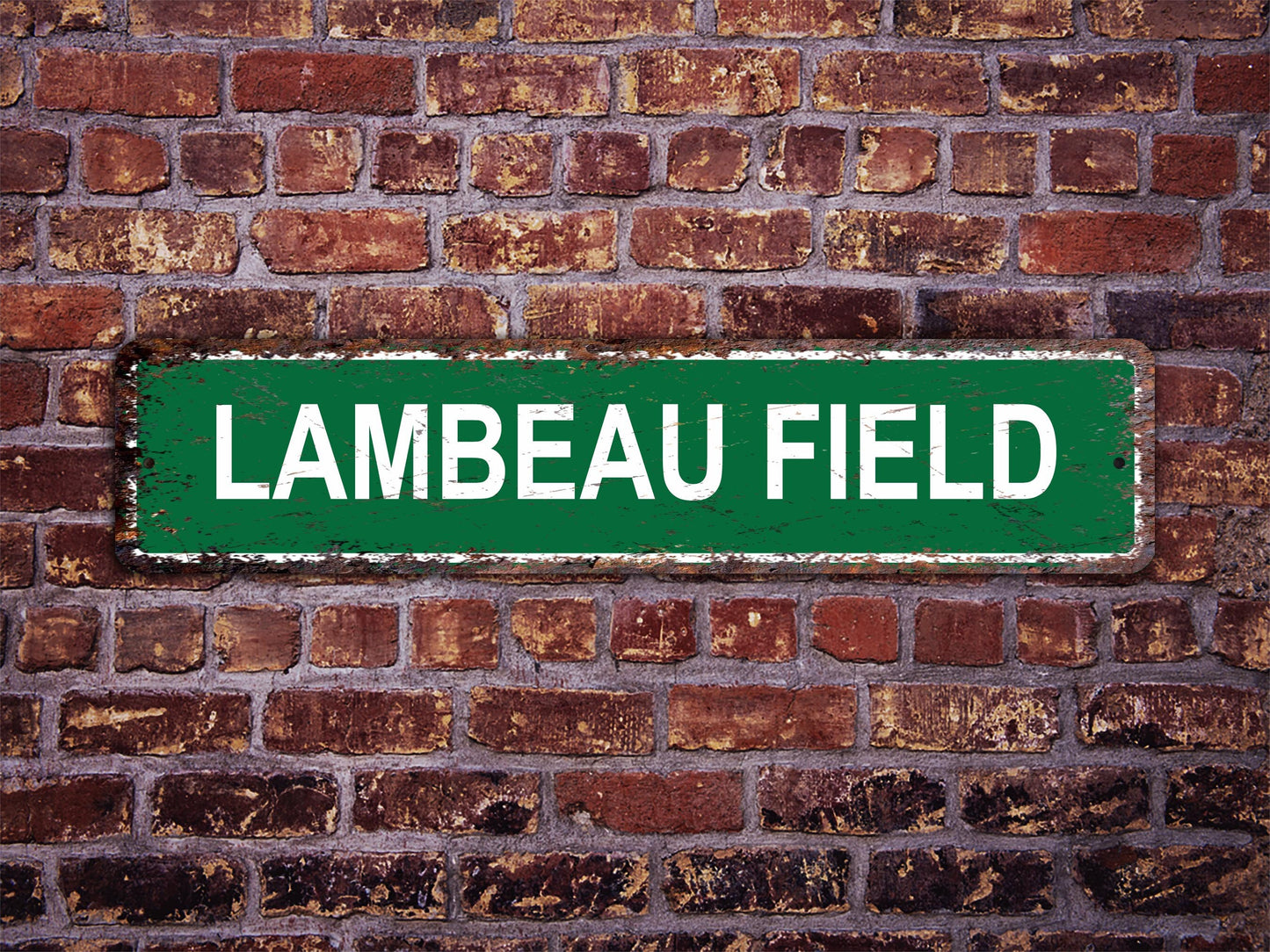 Lambeau Field Street Sign Green Bay Packers Football