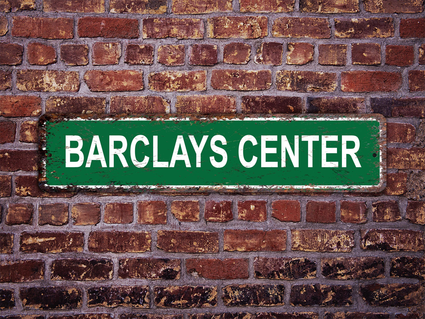 Barclays Center Street Sign Brooklyn Nets Basketball