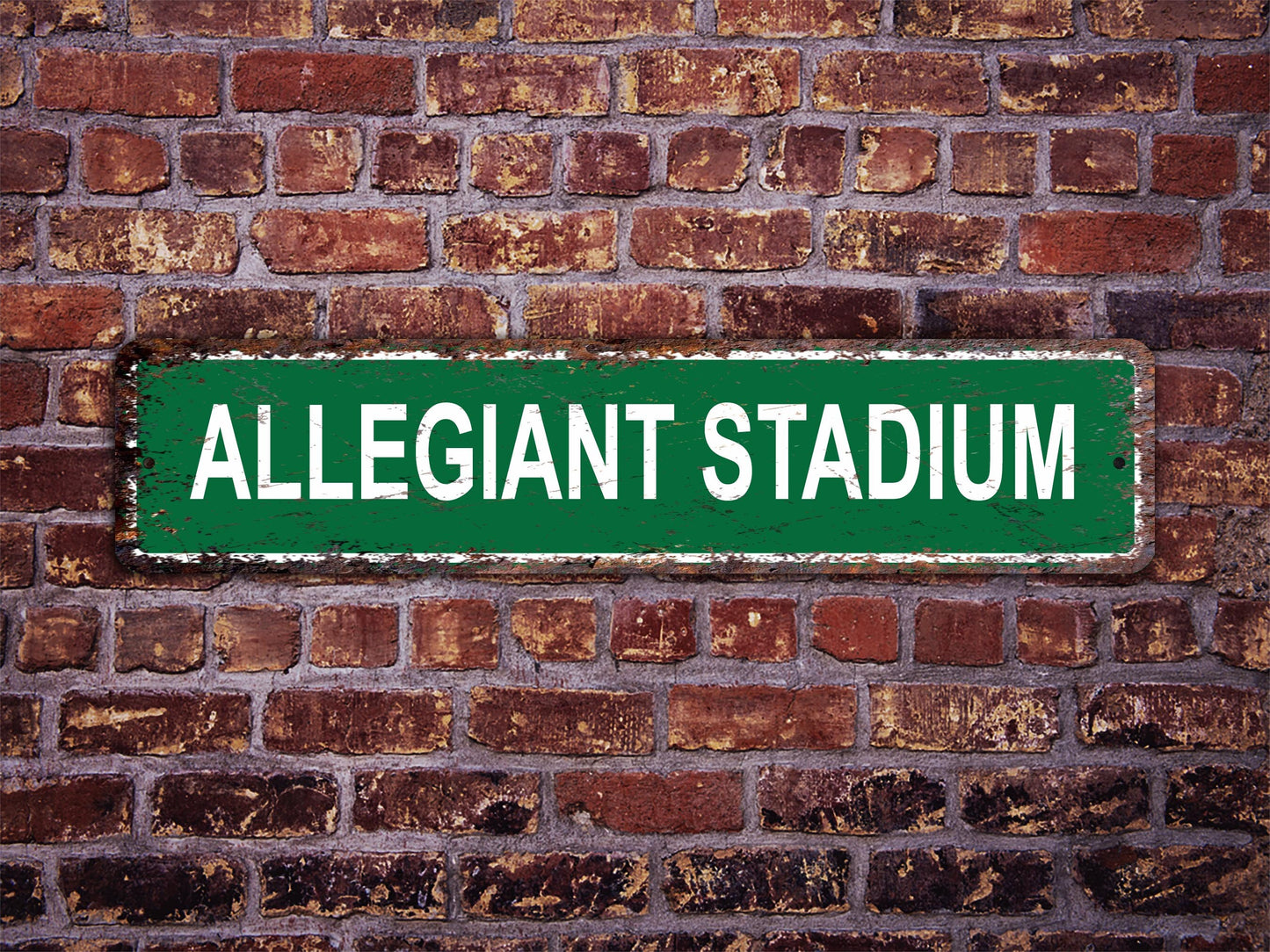 Allegiant Stadium Street Sign Las Vegas Raiders Football