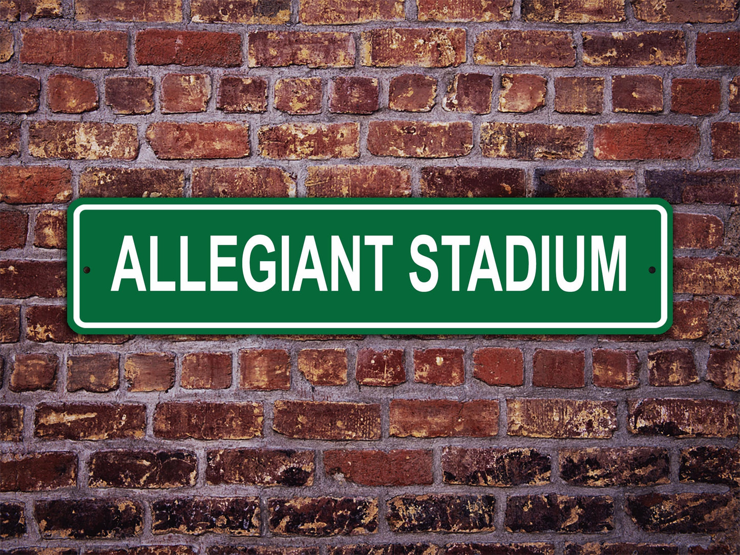 Allegiant Stadium Street Sign Las Vegas Raiders Football