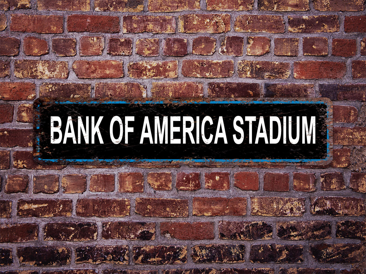 Bank of America Street Sign Carolina Panthers Football