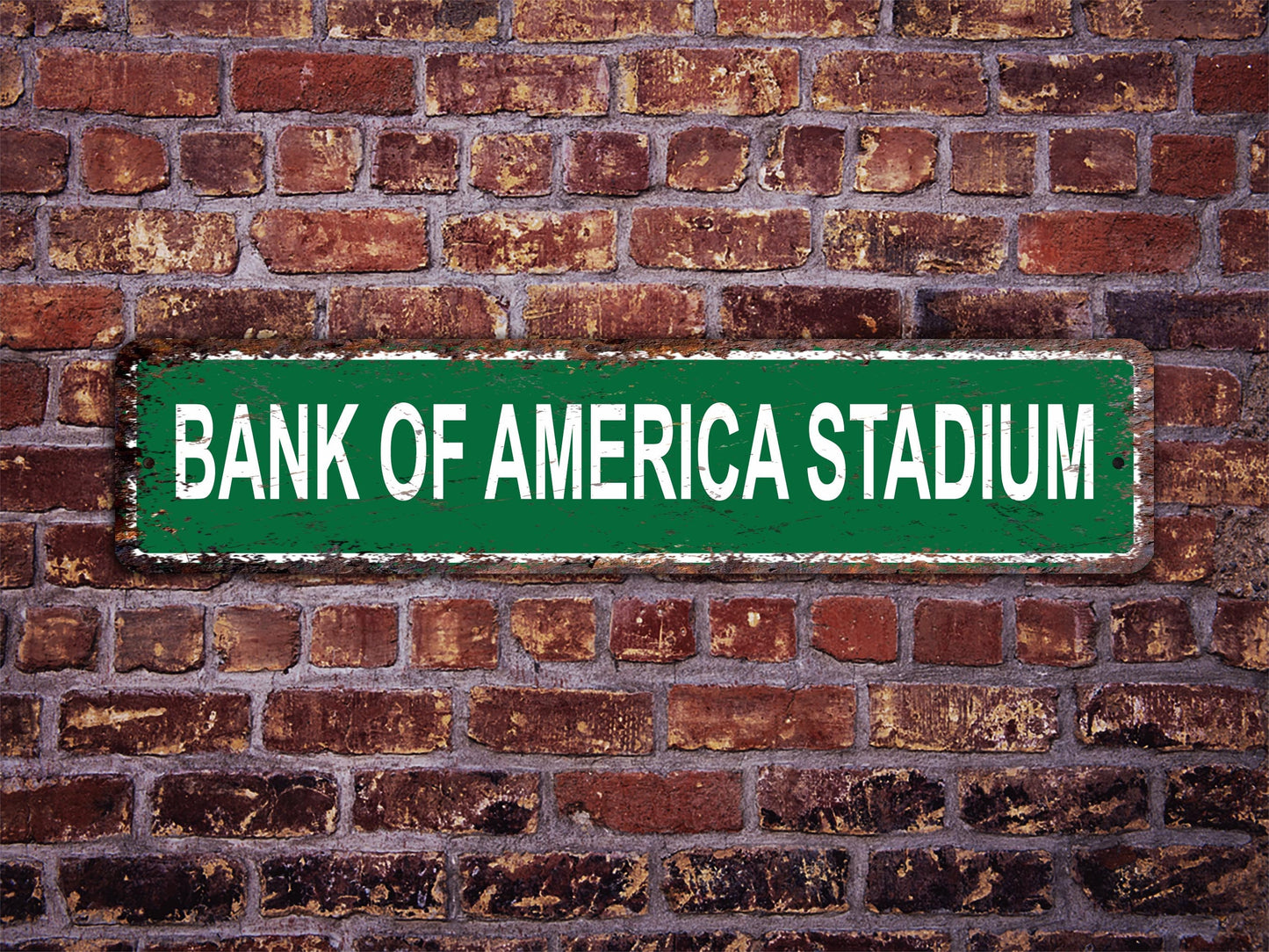 Bank of America Street Sign Carolina Panthers Football