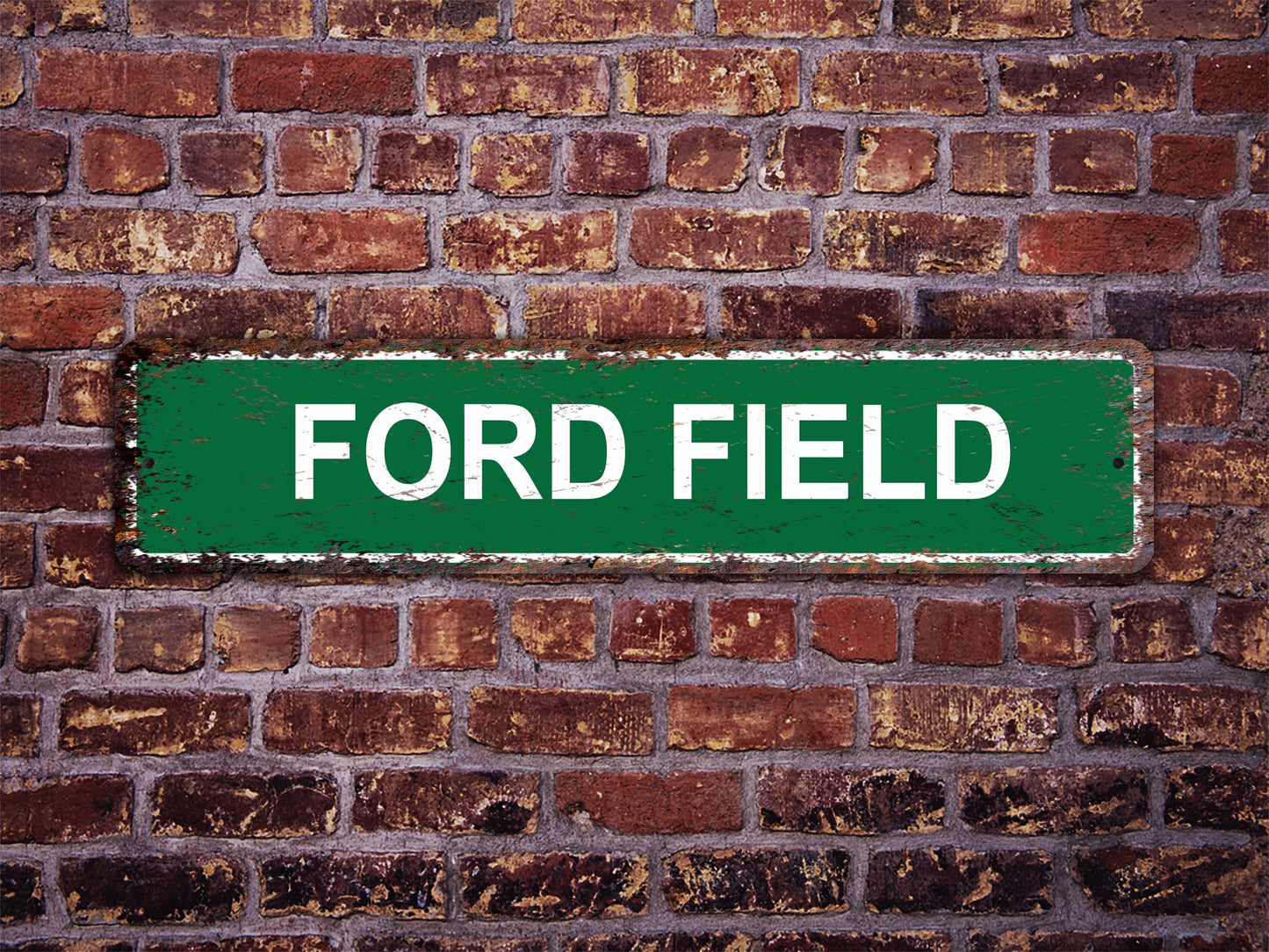 Ford Field Street Sign Detroit Lions Football