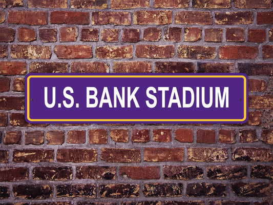US Bank Stadium Street Sign Minnesota Vikings Football