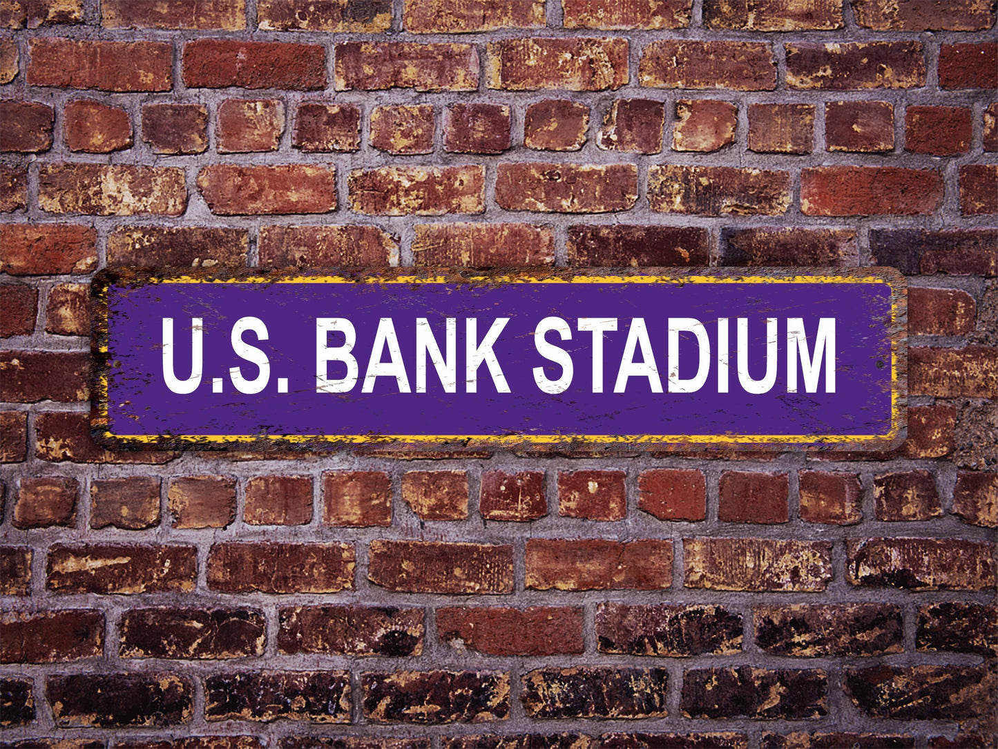 US Bank Stadium Street Sign Minnesota Vikings Football