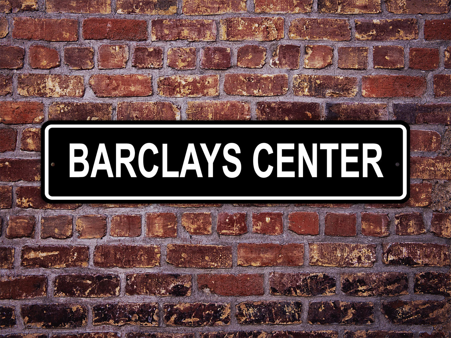 Barclays Center Street Sign Brooklyn Nets Basketball