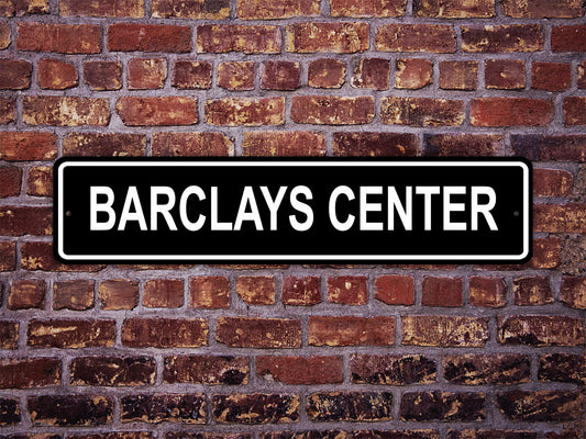 Barclays Center Street Sign Brooklyn Nets Basketball