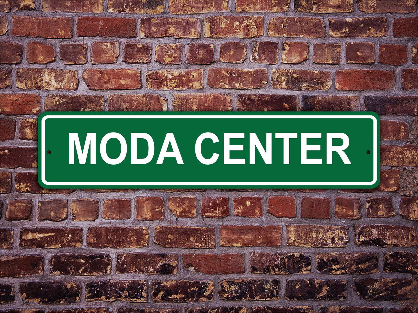 Moda Center Street Sign Portland Trail Blazers Basketball