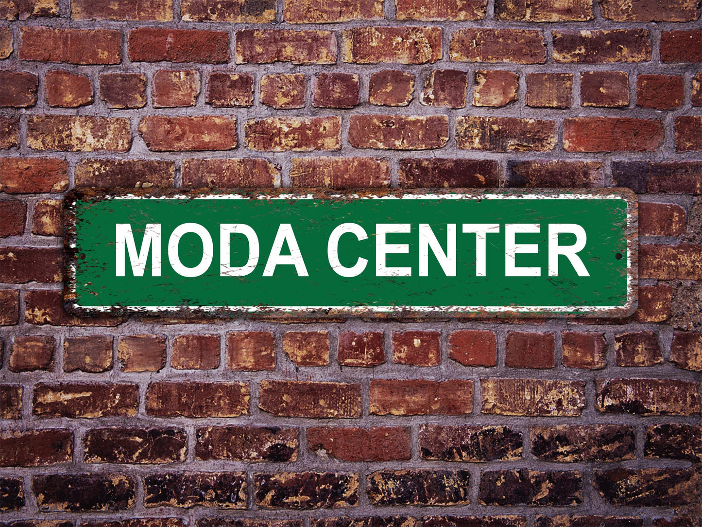 Moda Center Street Sign Portland Trail Blazers Basketball