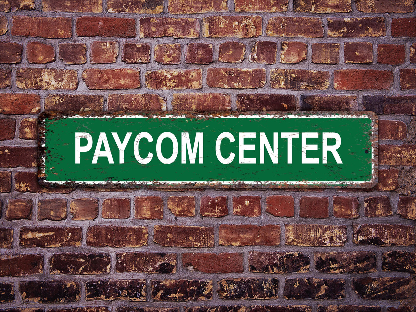 Paycom Center Street Sign Oklahoma City Thunder Basketball