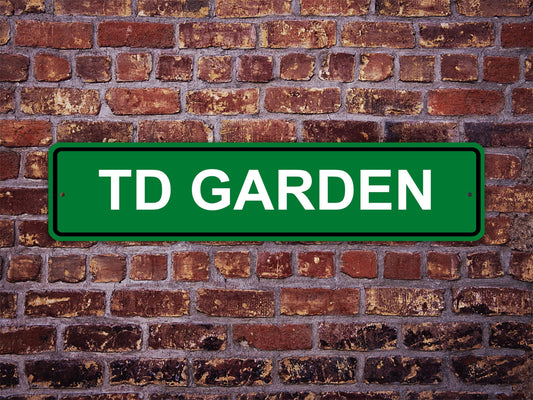 TD Garden Street Sign Boston Celtics Basketball