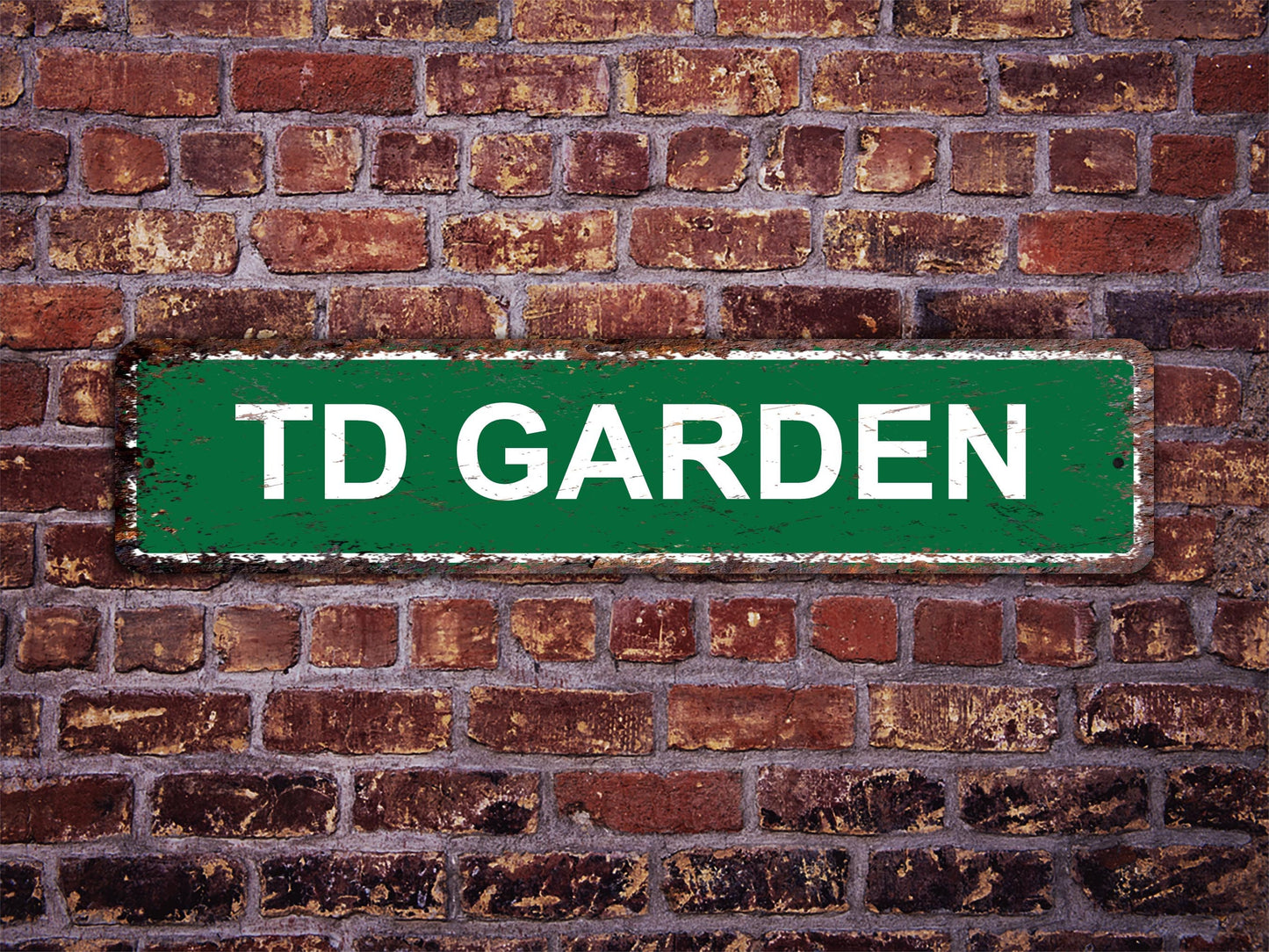 TD Garden Street Sign Boston Celtics Basketball