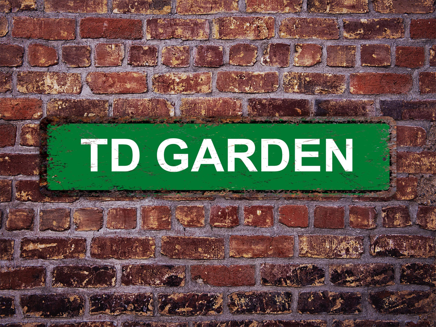 TD Garden Street Sign Boston Celtics Basketball