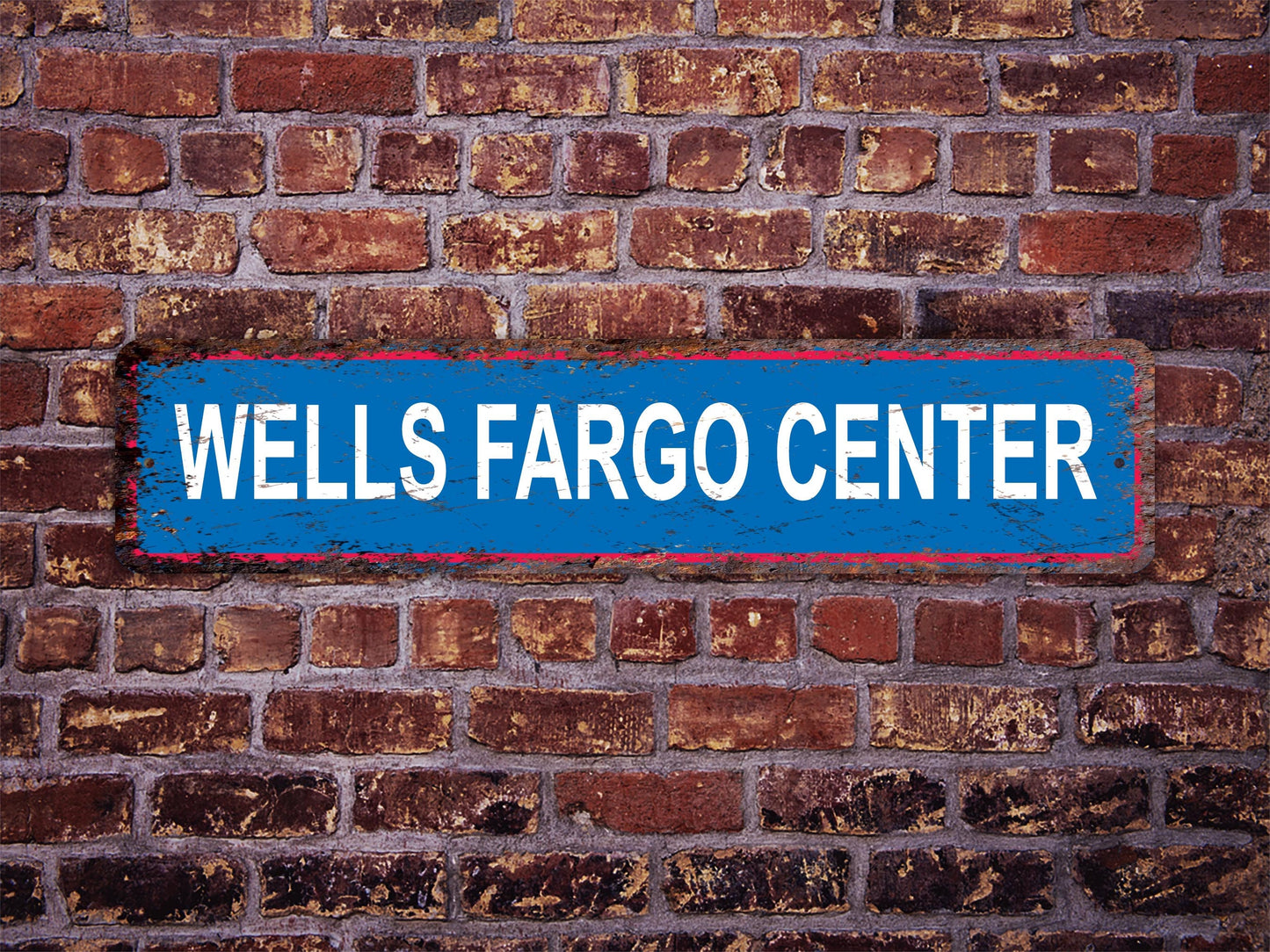 Wells Fargo Center Street Sign Philadelphia 76ers Basketball