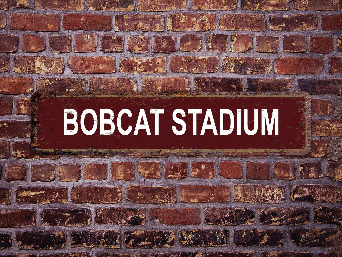 Bobcat Stadium Street Sign Texas State Bobcats Football