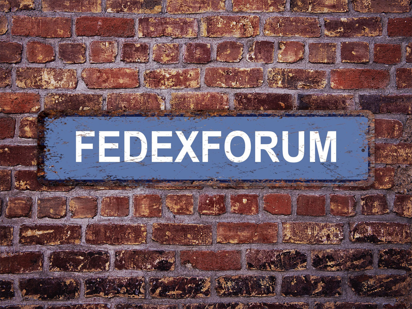 FedExForum Street Sign Memphis Grizzlies Basketball