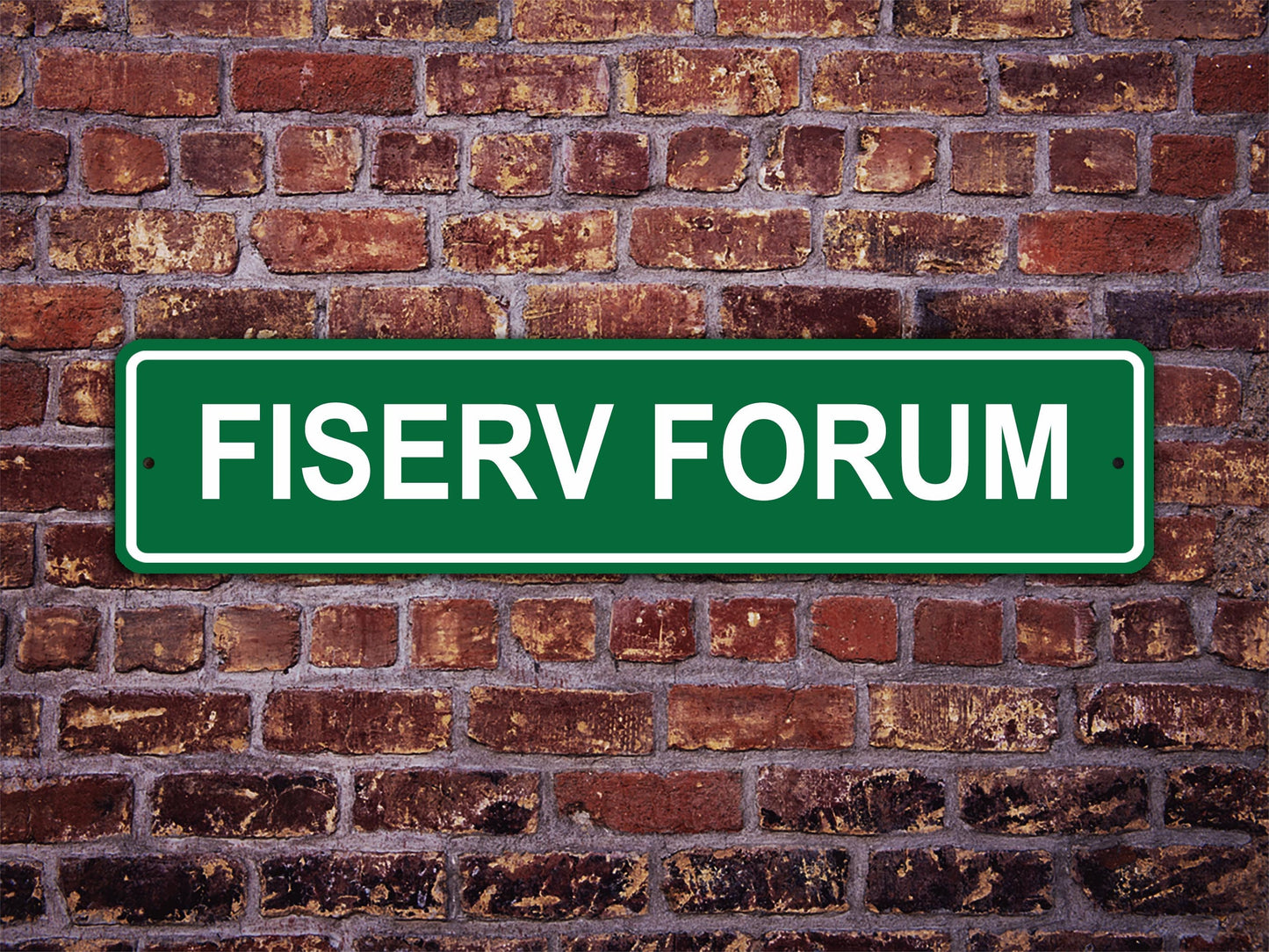 Fiserv Forum Street Sign Milwaukee Bucks Basketball