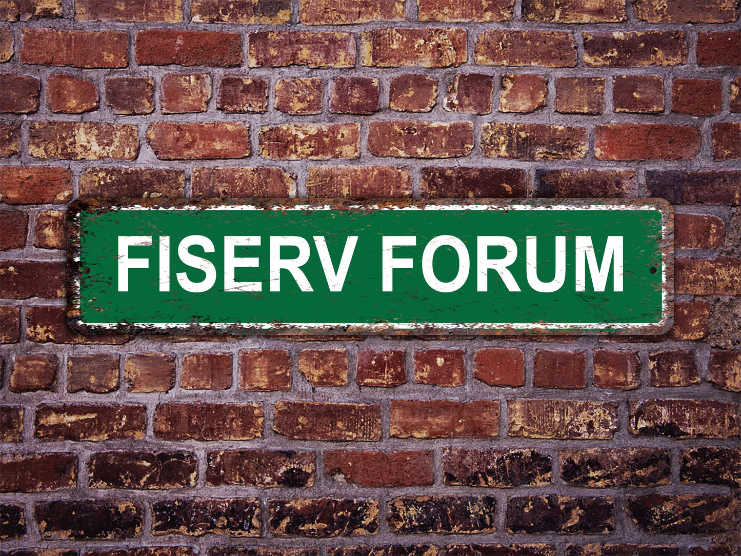 Fiserv Forum Street Sign Milwaukee Bucks Basketball