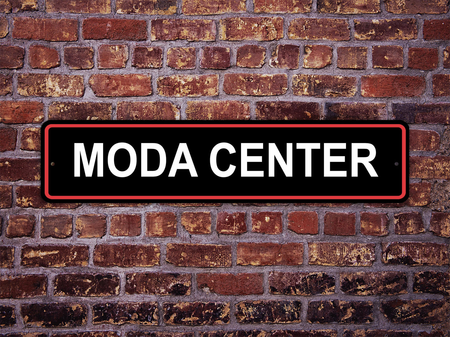 Moda Center Street Sign Portland Trail Blazers Basketball