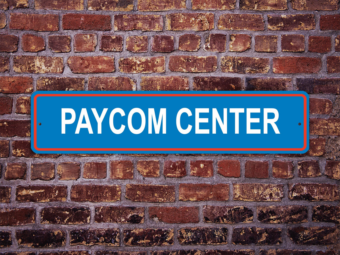 Paycom Center Street Sign Oklahoma City Thunder Basketball