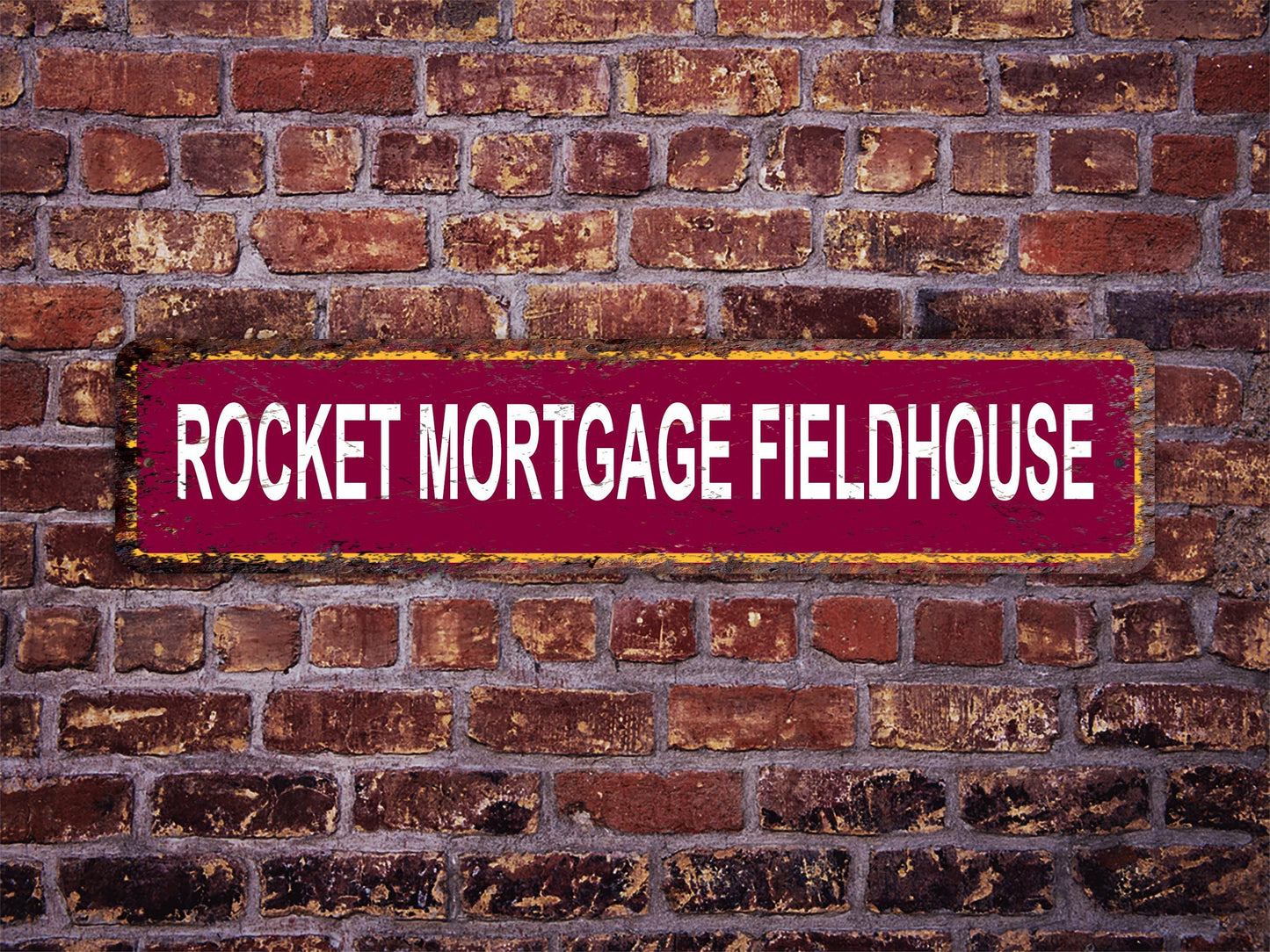 Rocket Mortgage FieldHouse Street Sign Cleveland Cavaliers Basketball