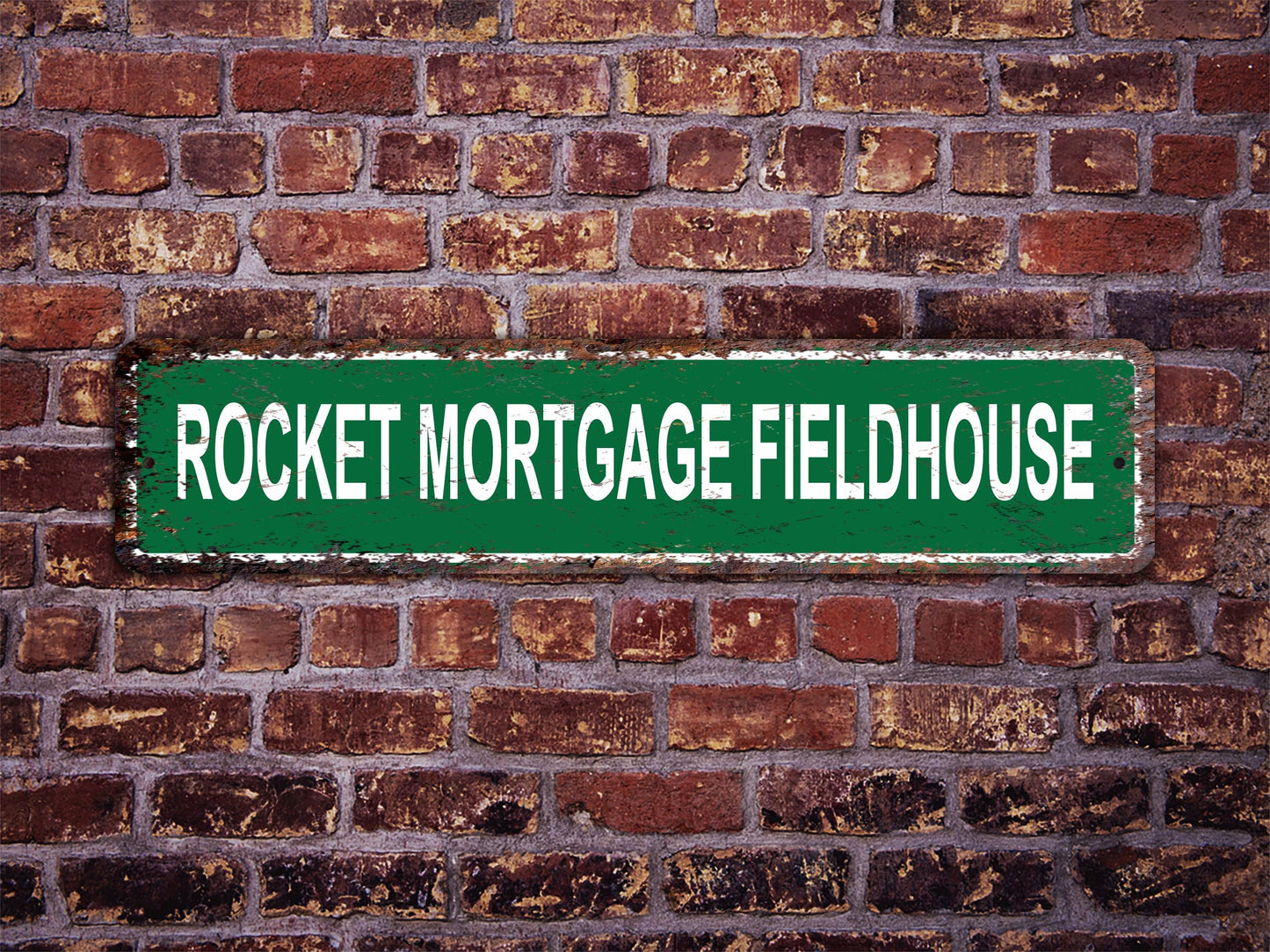 Rocket Mortgage FieldHouse Street Sign Cleveland Cavaliers Basketball