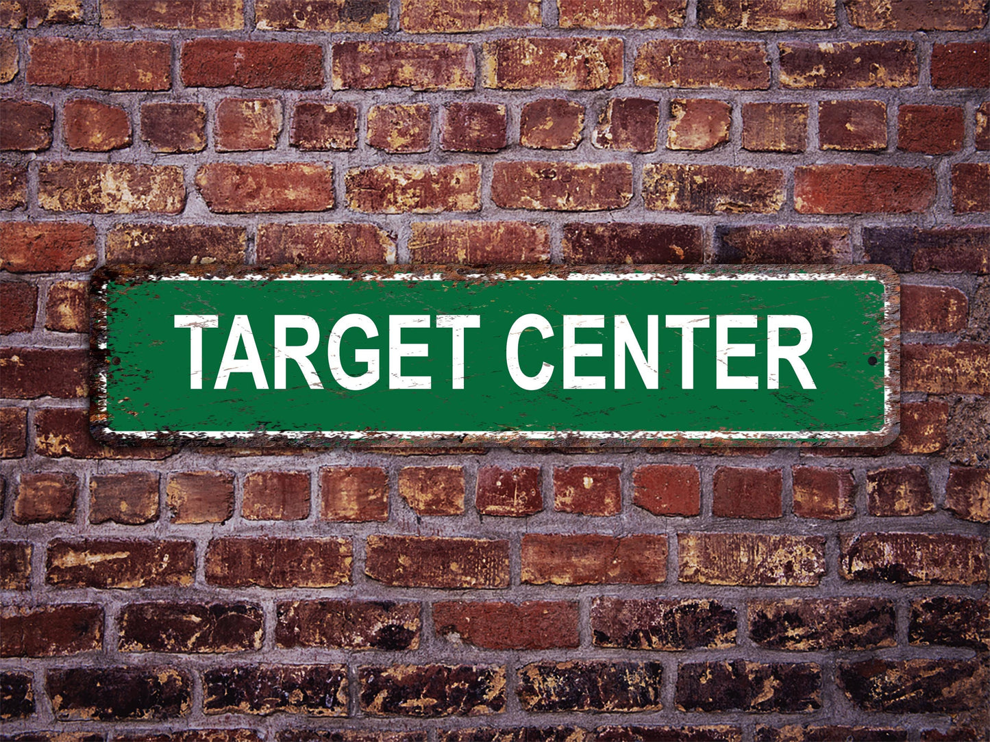 Target Center Street Sign Minnesota Timberwolves Basketball