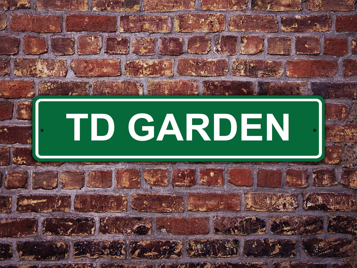 TD Garden Street Sign Boston Celtics Basketball