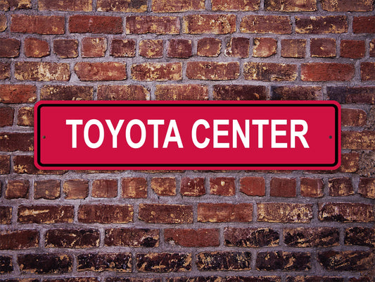 Toyota Center Street Sign Houston Rockets Basketball