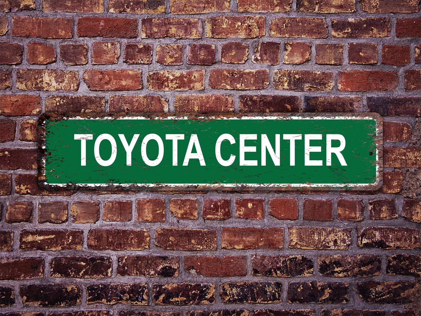 Toyota Center Street Sign Houston Rockets Basketball