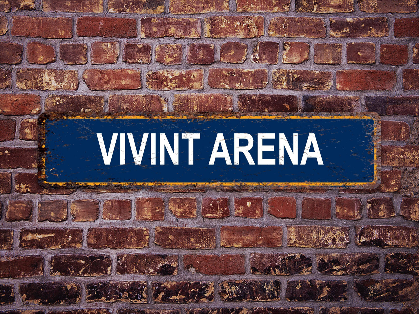 Vivint Arena Street Sign Utah Jazz Basketball