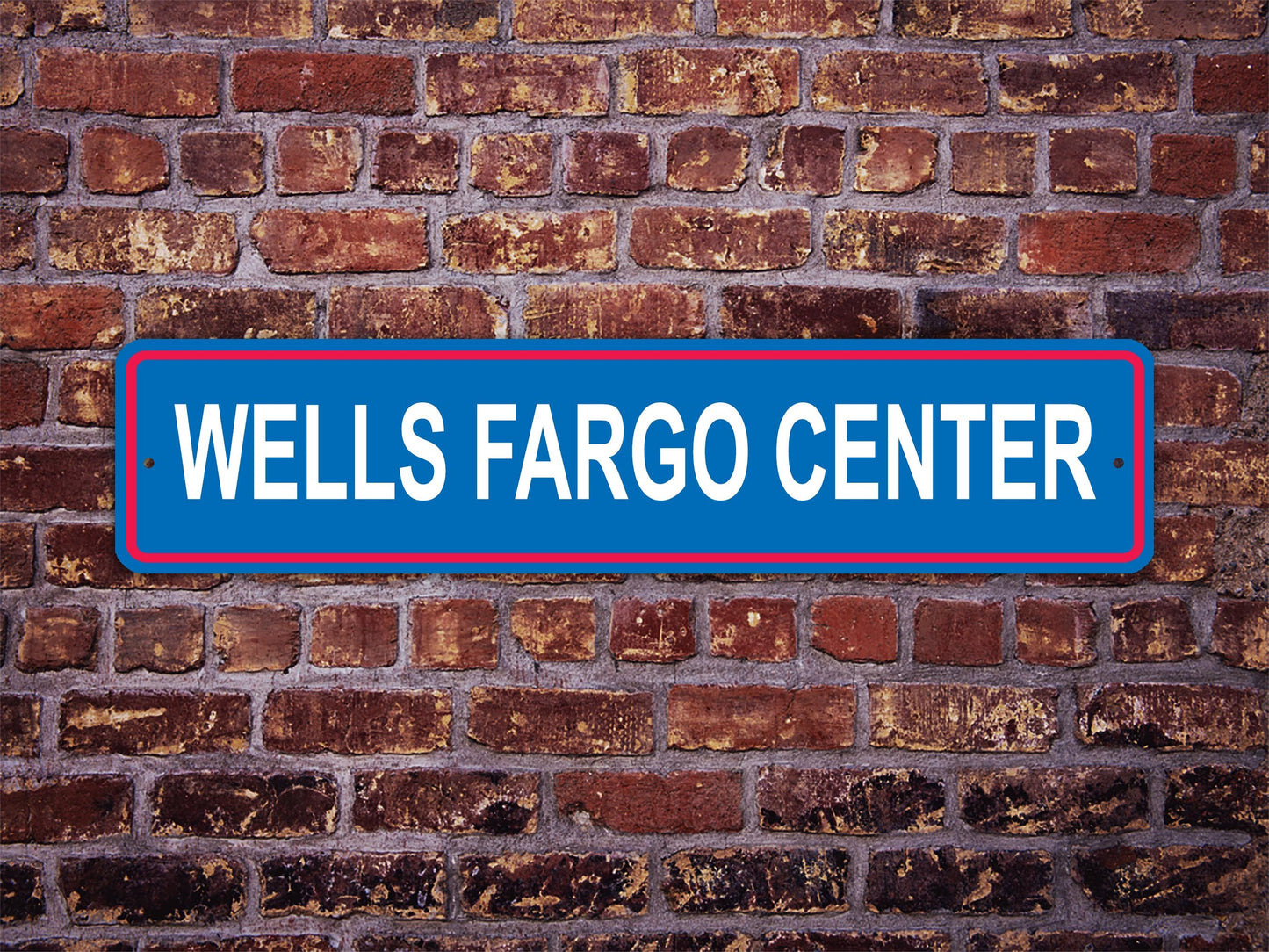 Wells Fargo Center Street Sign Philadelphia 76ers Basketball