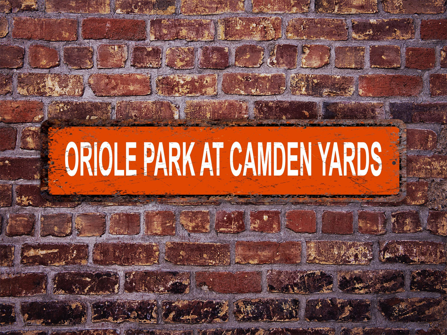 Oriole Park at Camden Yards Stadium Street Sign Baltimore Orioles Baseball Road