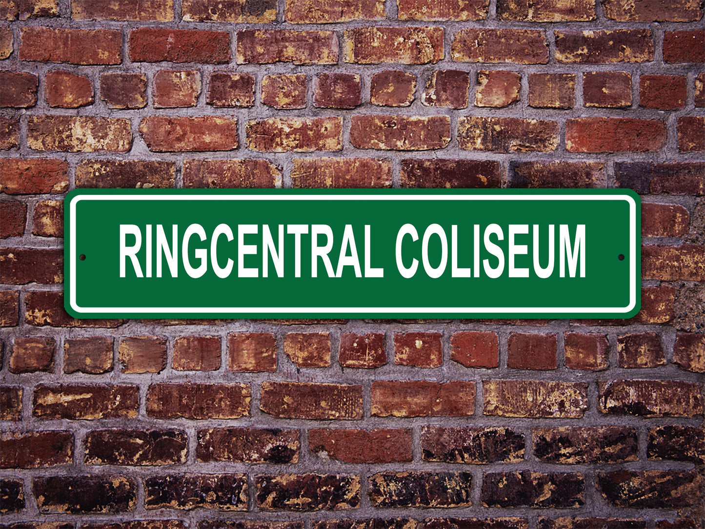 RingCentral Coliseum Street Sign Oakland Athletics Baseball Road